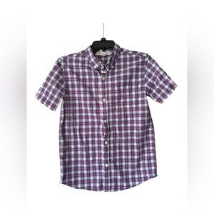 Old Navy Kids Plaid Button-Down Shirt - Purple and Blue